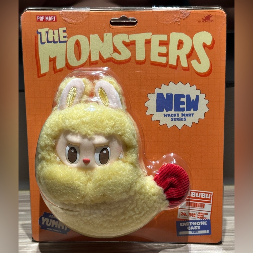 New Pop Mart Labubu Shrimp Tempura Earphone Case THE MONSTERS Wacky Mart Series